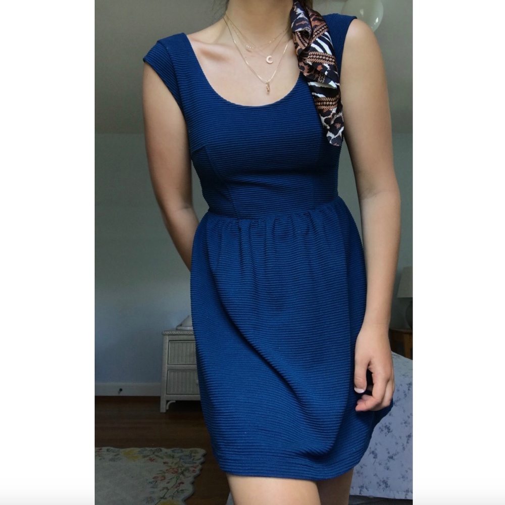 American Eagle Blue Structured Dress